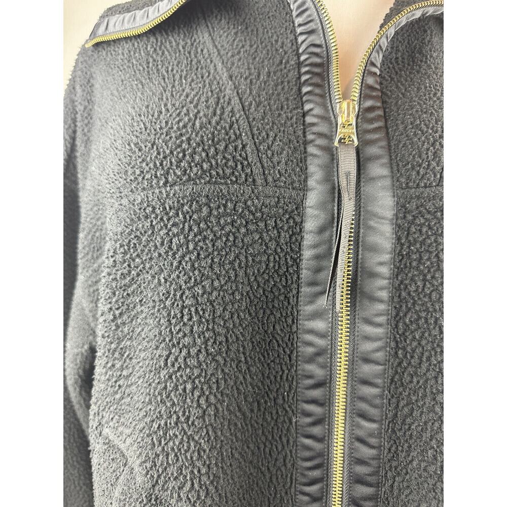 Varley Donley Fleece Jacket Black Oversized Full Zip High Neck Womens Size Large - Picture 3 of 16